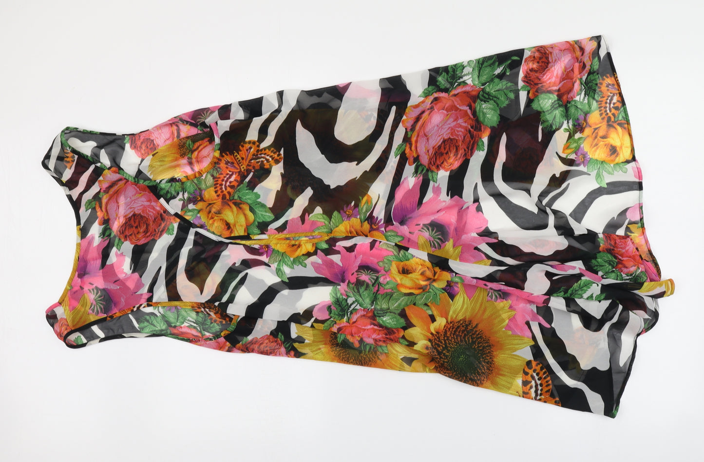 River Island Womens Multicoloured Floral  Kimono Blouse Size 16