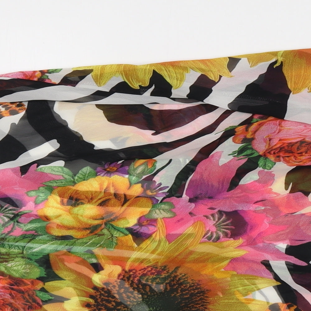 River Island Womens Multicoloured Floral  Kimono Blouse Size 16