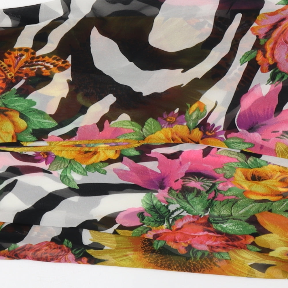 River Island Womens Multicoloured Floral  Kimono Blouse Size 16