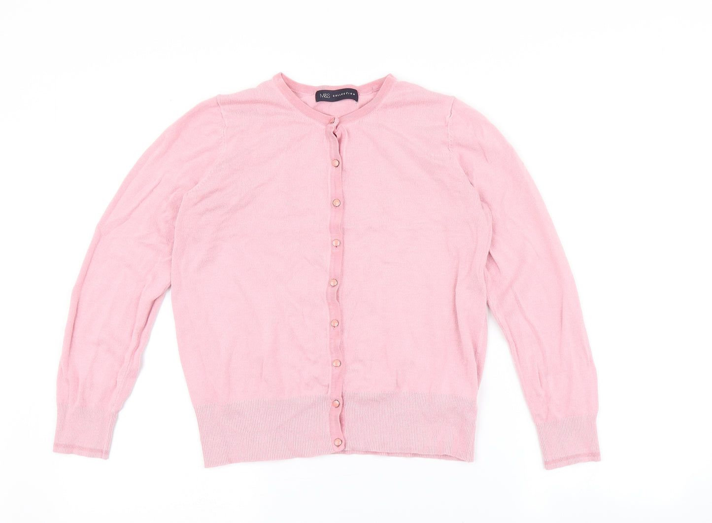 Marks and Spencer Womens Pink   Cardigan Jumper Size 12
