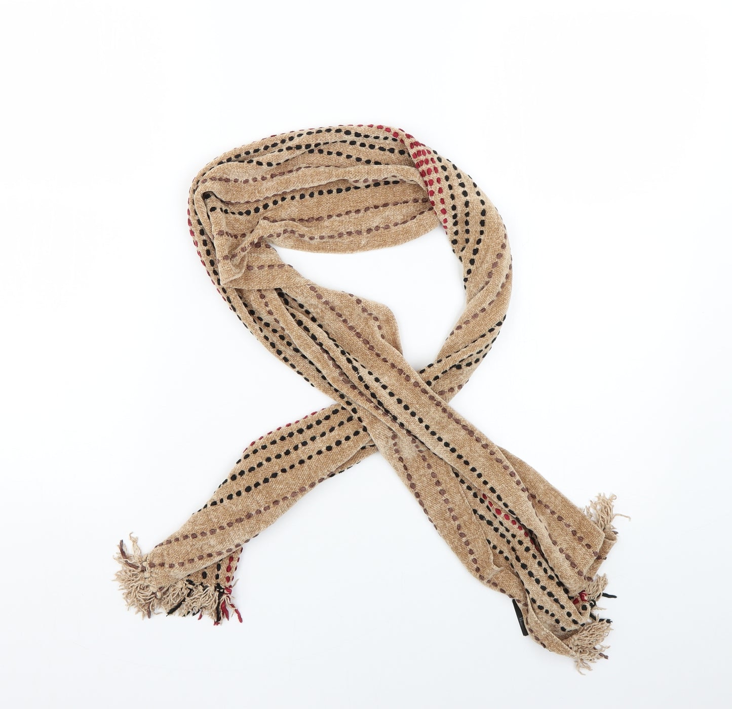 Marks and Spencer Unisex Beige Polka Dot   Scarf
