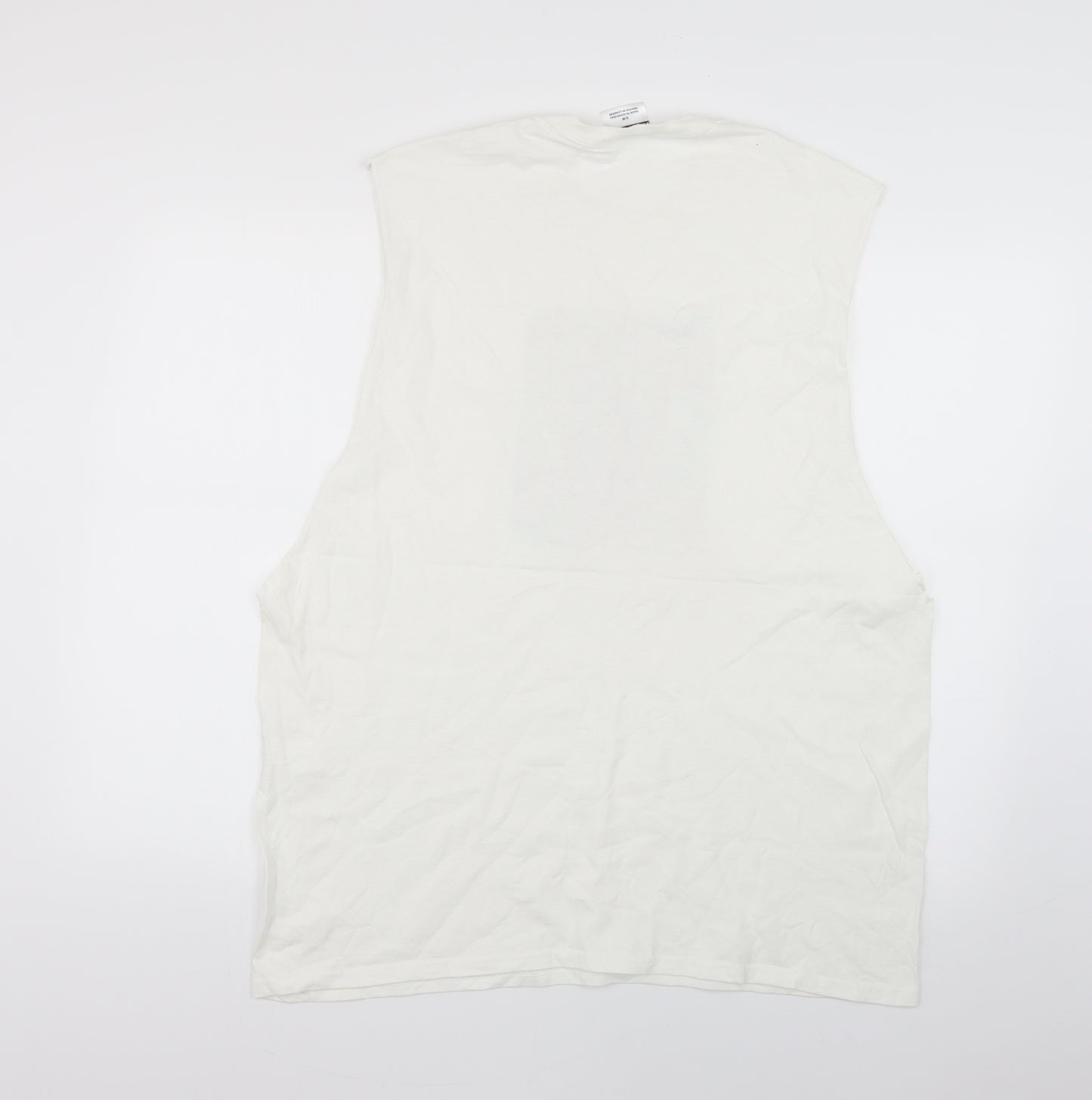 hnr lon Mens White Geometric   T-Shirt Size S