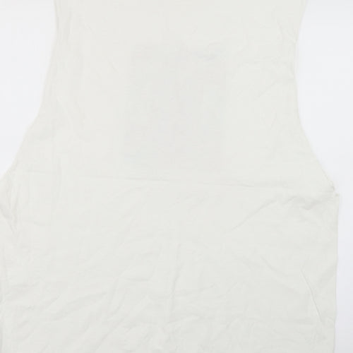 hnr lon Mens White Geometric   T-Shirt Size S