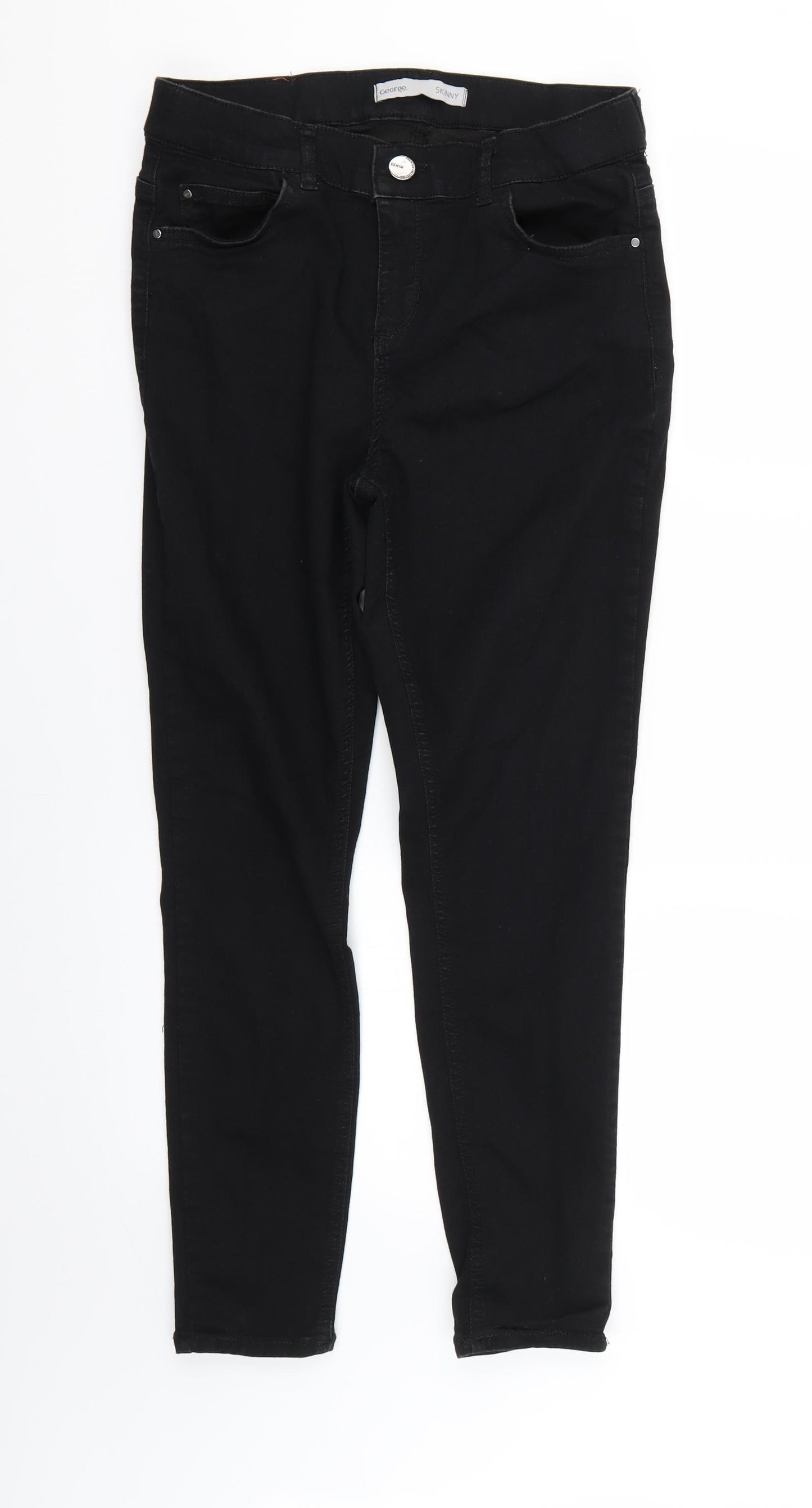 George Womens Black   Skinny Jeans Size 14 L26 in