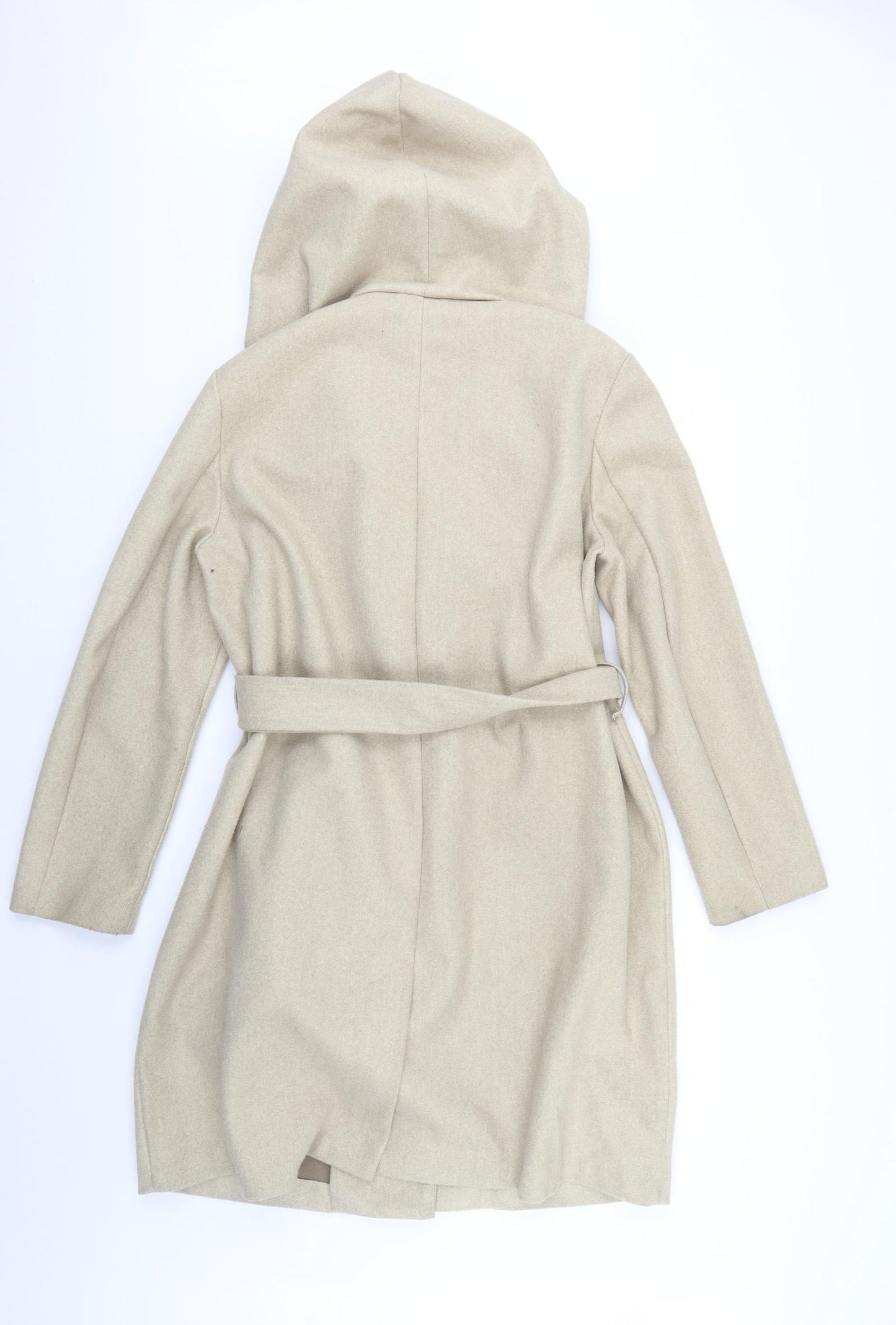 Zara Womens Beige   Pea Coat Coat Size 14