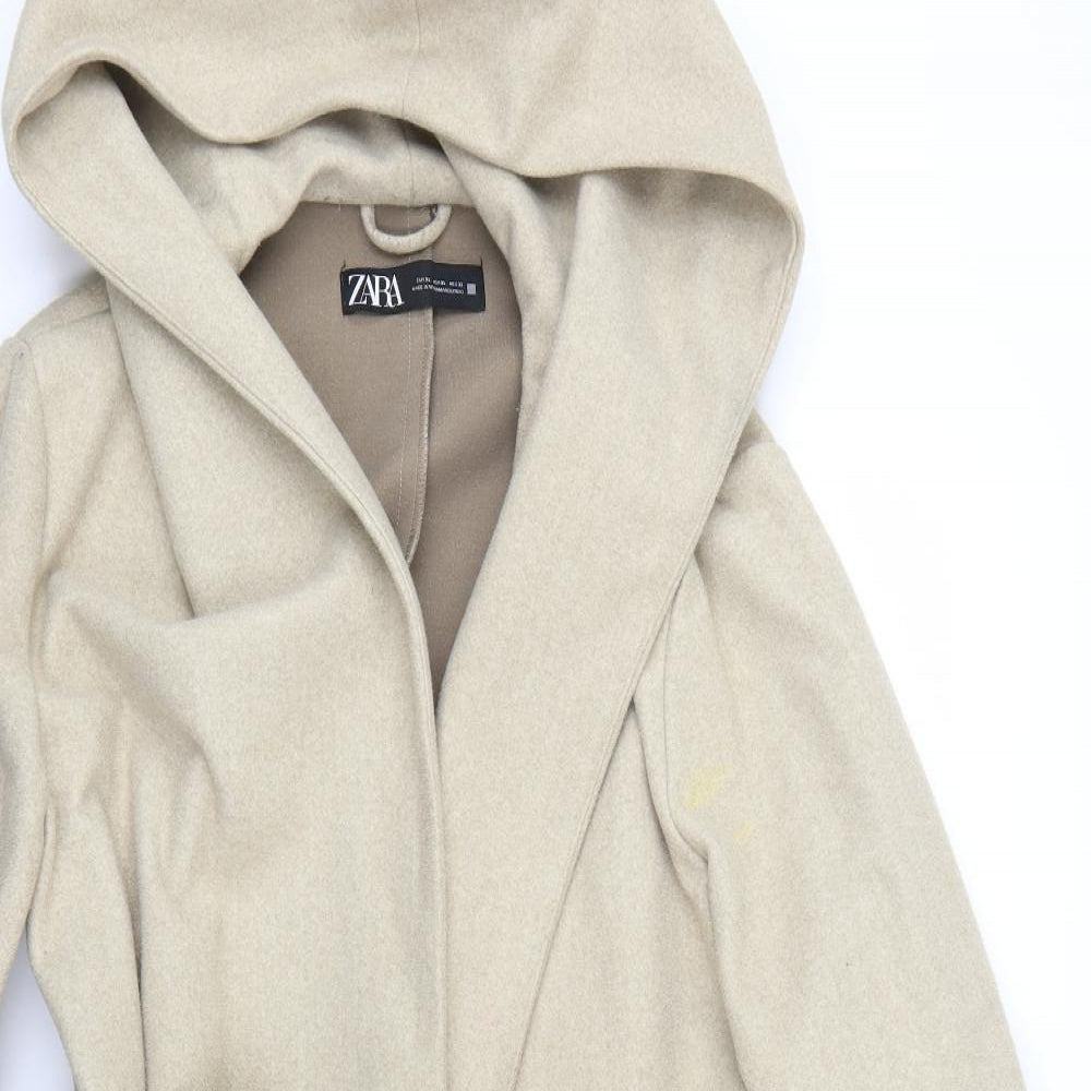 Zara Womens Beige   Pea Coat Coat Size 14