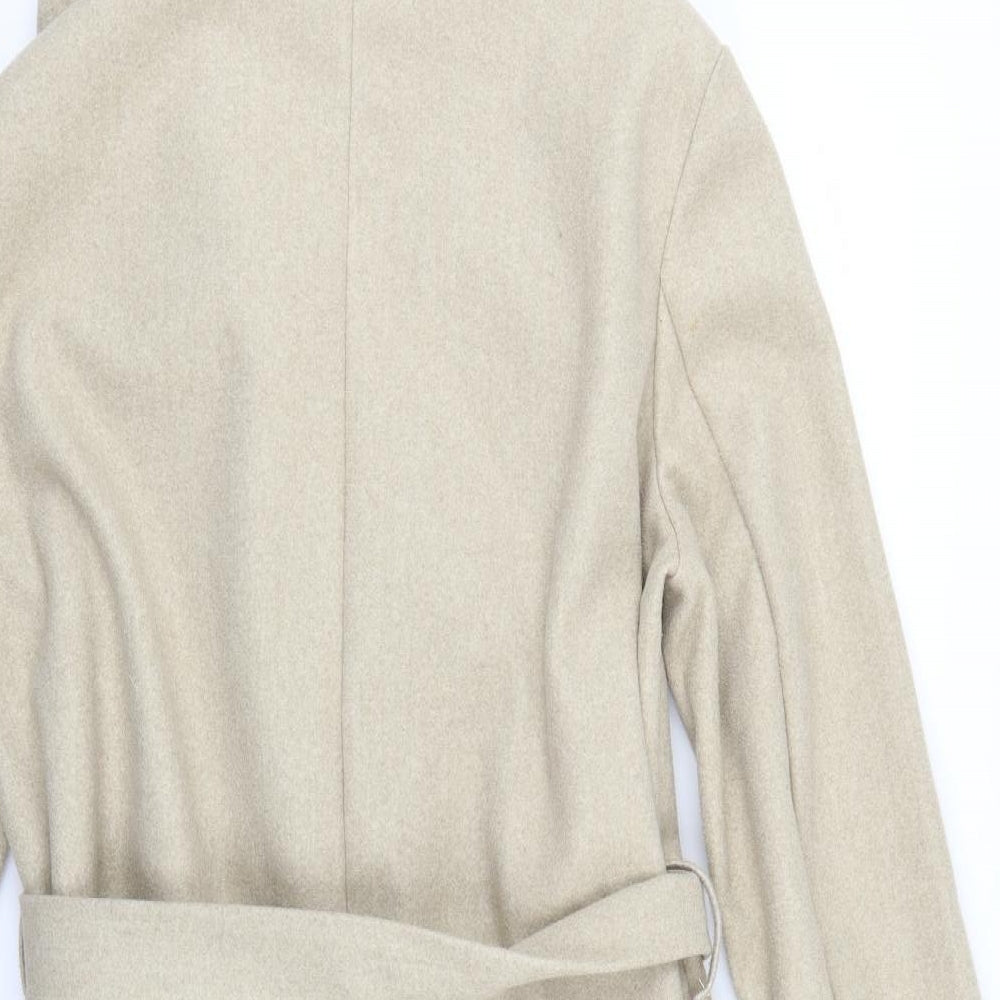 Zara Womens Beige   Pea Coat Coat Size 14