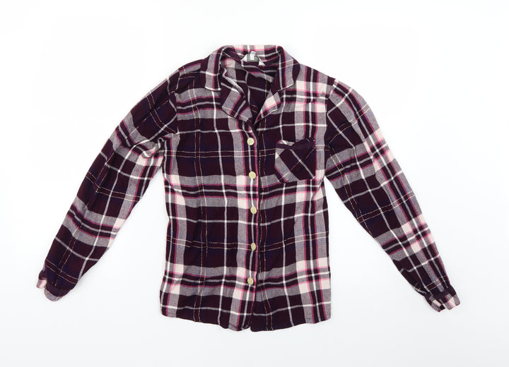 RJR.John Rocha Womens Pink Check Basic Button-Up Size 12