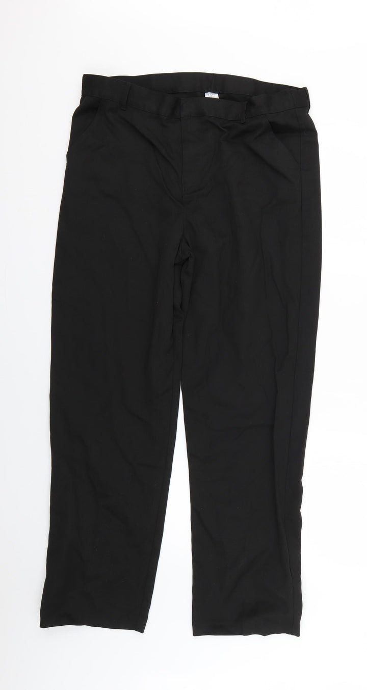 F&F Boys Black   Chino Trousers Size 15-16 Years
