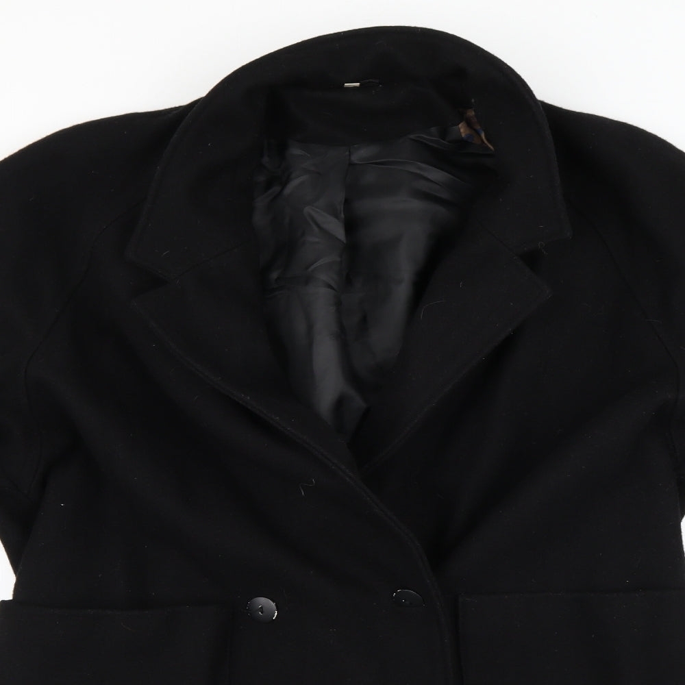 Preworn Womens Black   Pea Coat Coat Size 14