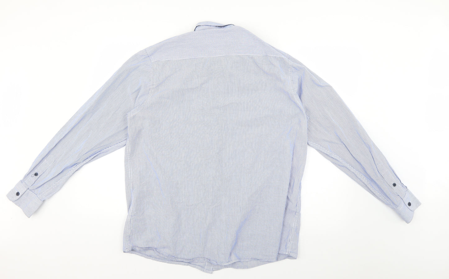 George Mens Multicoloured Striped   Dress Shirt Size L