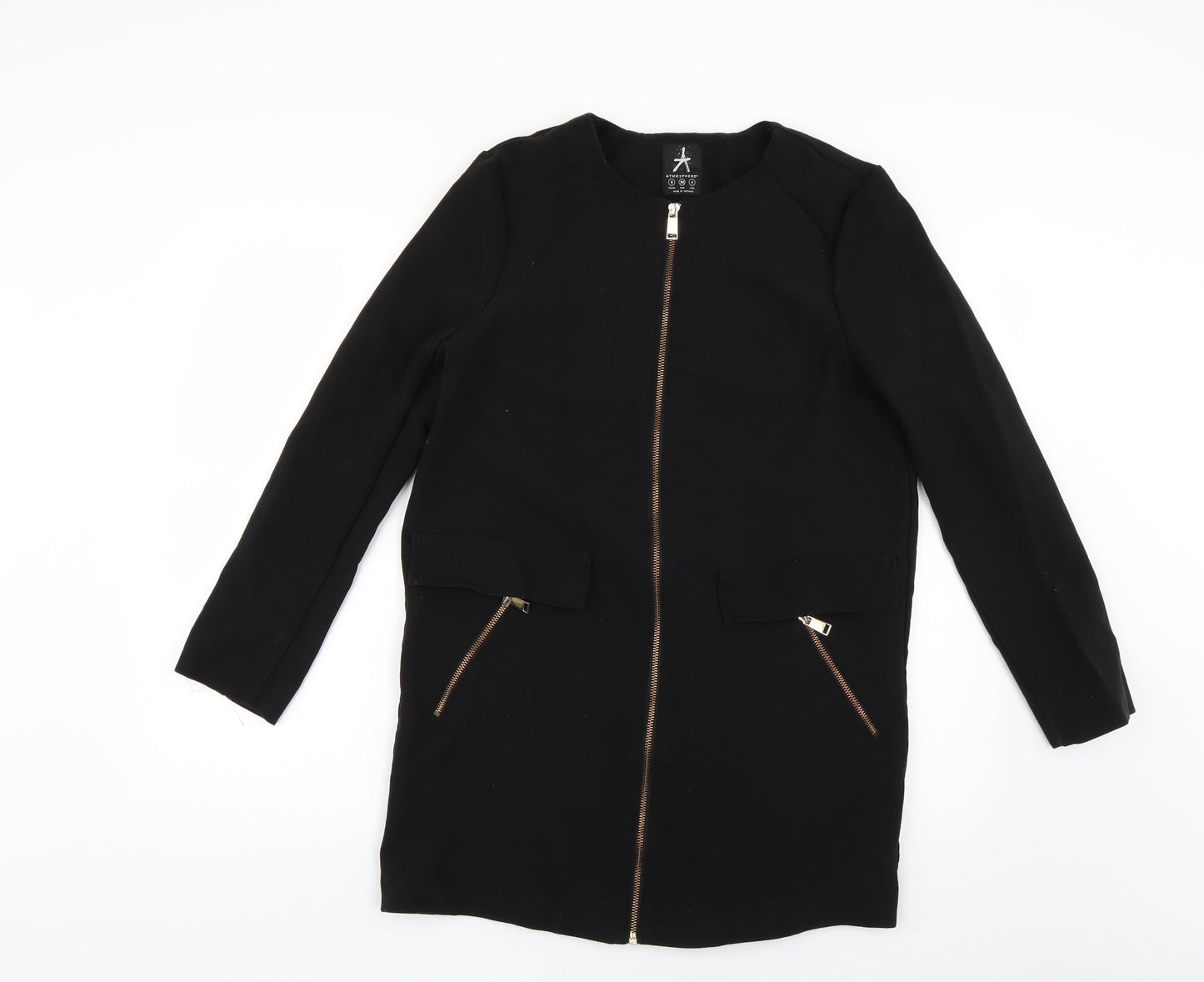 Atmosphere Womens Black   Overcoat Coat Size 8