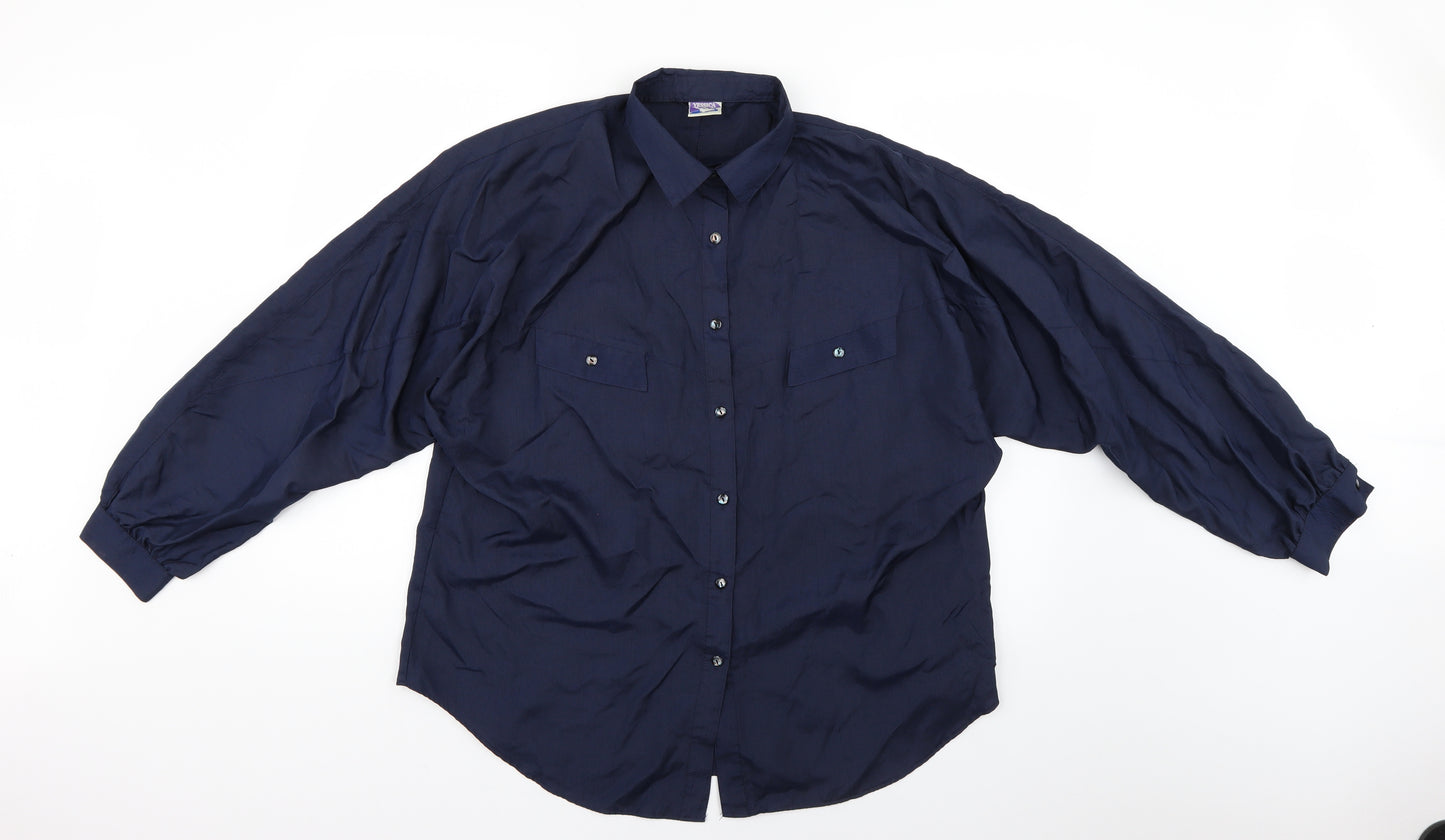 Yessica Mens Blue    Dress Shirt Size 18