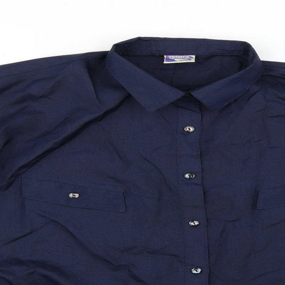 Yessica Mens Blue    Dress Shirt Size 18