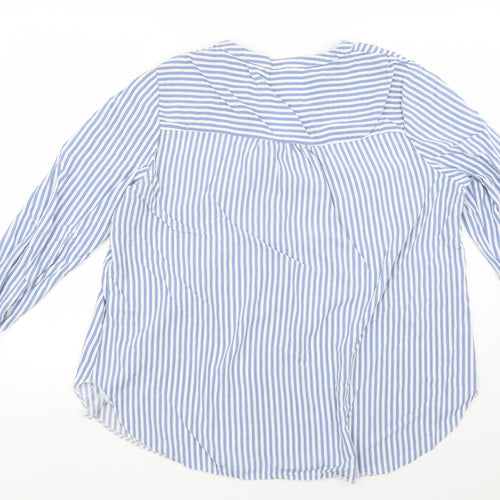 George Womens Beige Striped  Basic Button-Up Size 20
