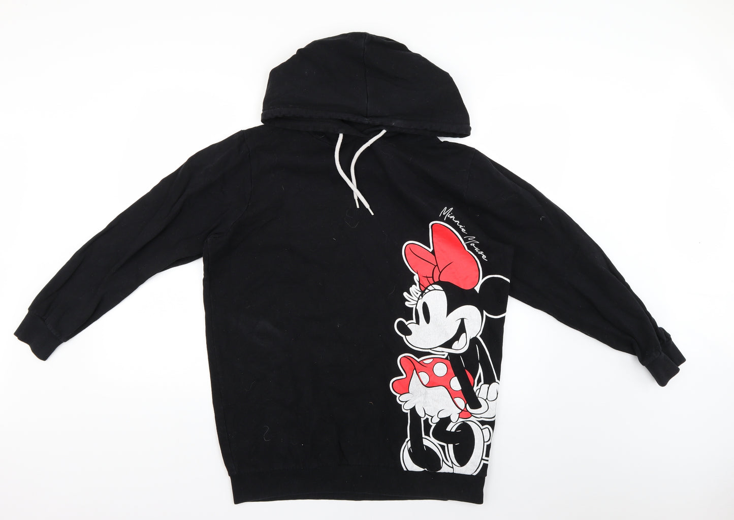 Disney Womens Black Geometric  Pullover Hoodie Size 12  - Disney
