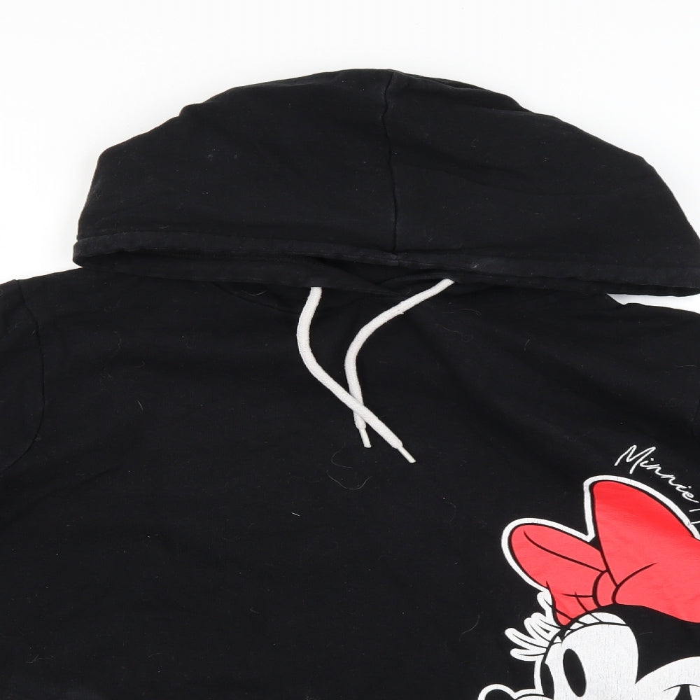 Disney Womens Black Geometric  Pullover Hoodie Size 12  - Disney