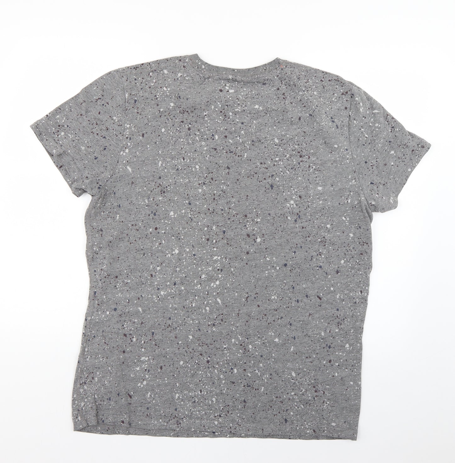 Superdry Mens Grey Geometric   T-Shirt Size 2XL