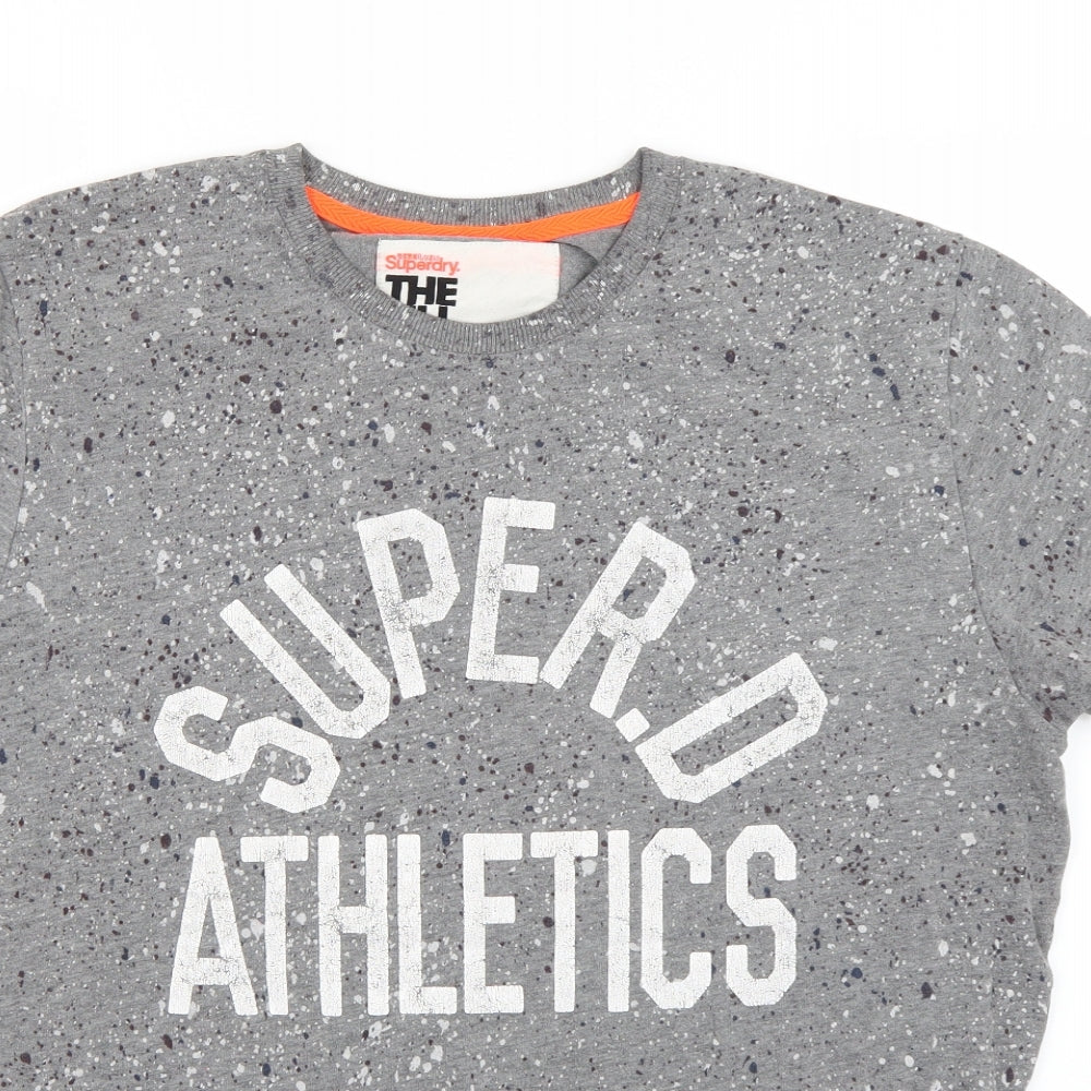 Superdry Mens Grey Geometric   T-Shirt Size 2XL