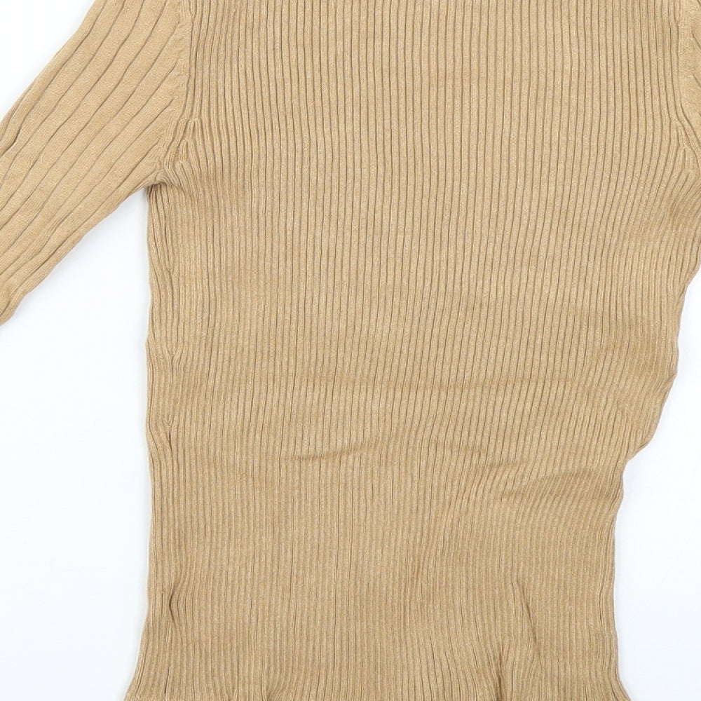 New Look Womens Beige   Basic Blouse Size 12