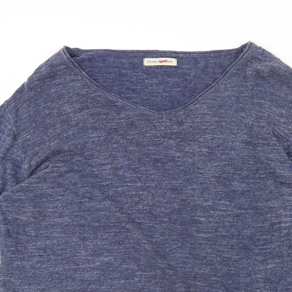 Oliver Spencer Mens Blue   Pullover Jumper Size XL