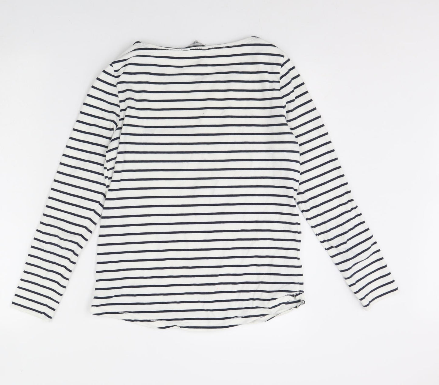 George Womens White Striped  Basic Blouse Size 10