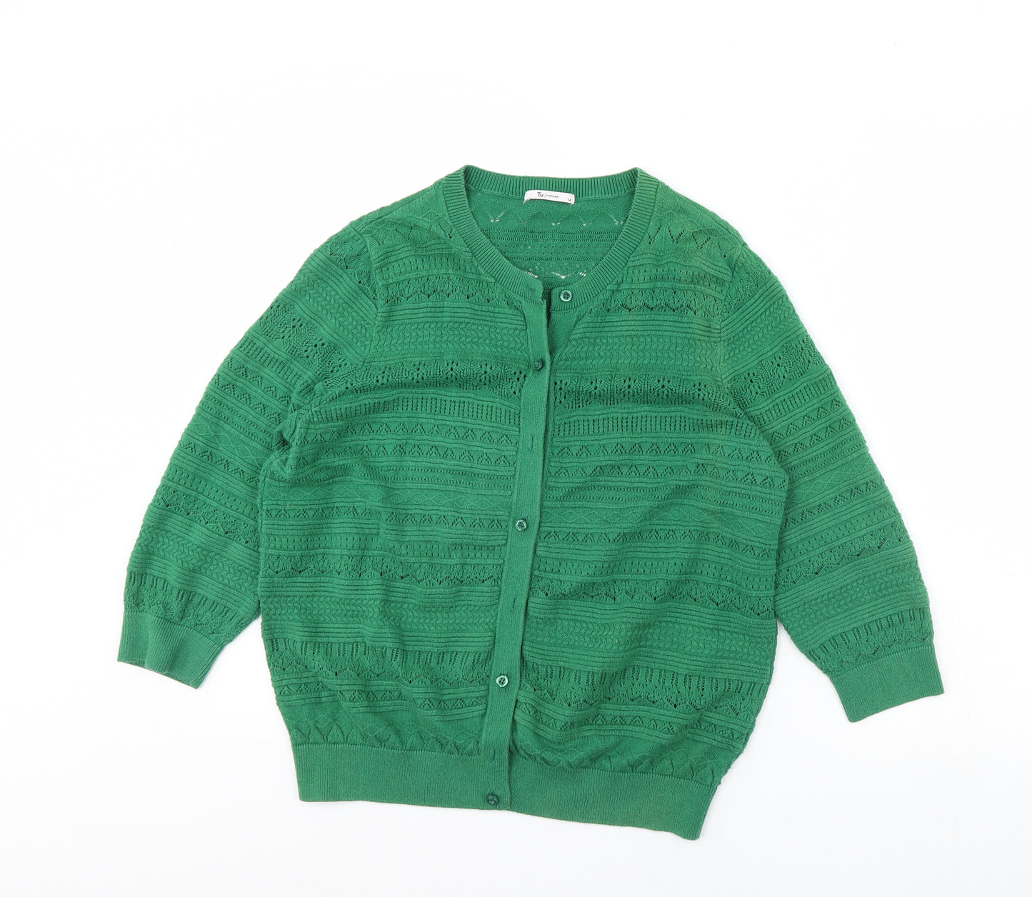 TU Womens Green   Cardigan Jumper Size 14
