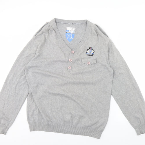 Carter Mens Grey   Pullover Jumper Size XL