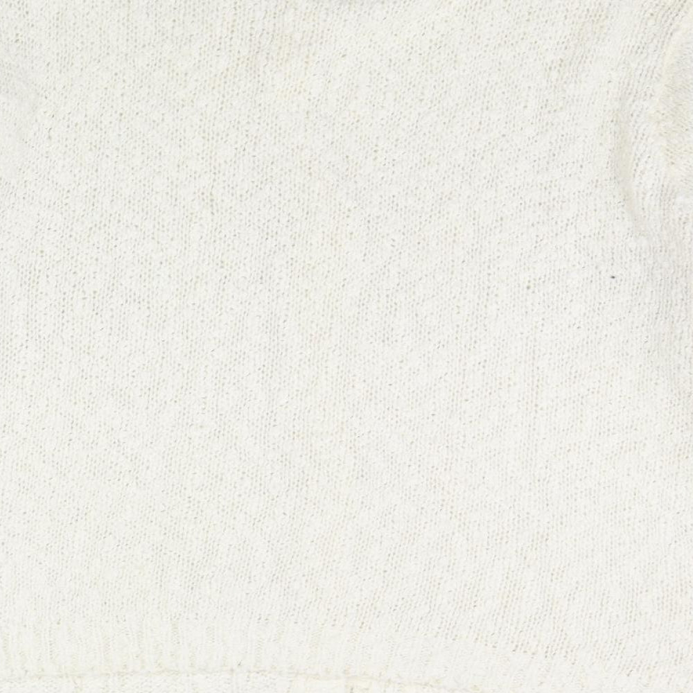 essence Womens Ivory   Cardigan Jumper Size 26  - Shoulder Pads
