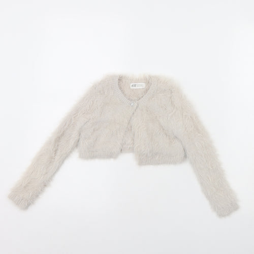 H&M Girls Beige   Cardigan Jumper Size 2 Years