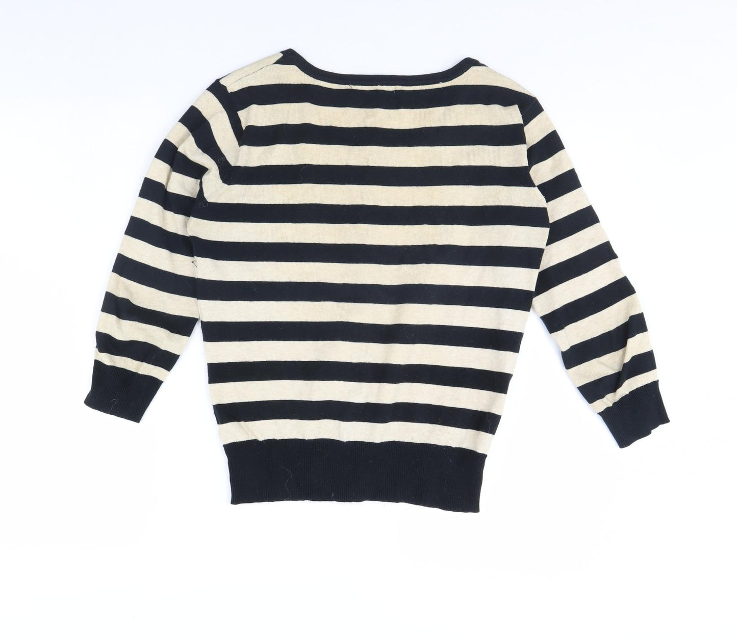 Atmosphere Womens Beige Striped  Cardigan Jumper Size 14
