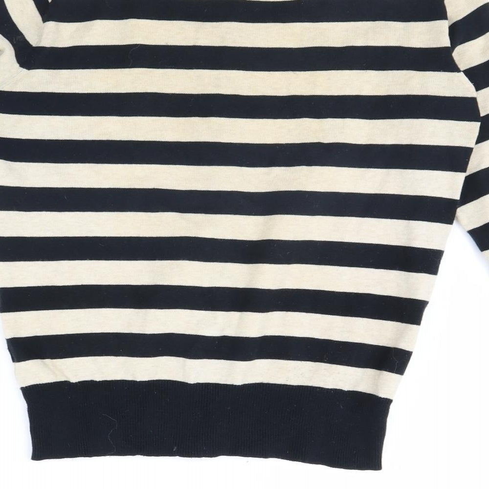 Atmosphere Womens Beige Striped  Cardigan Jumper Size 14