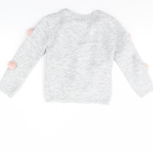 Primark Girls Grey   Pullover Jumper Size 4 Years