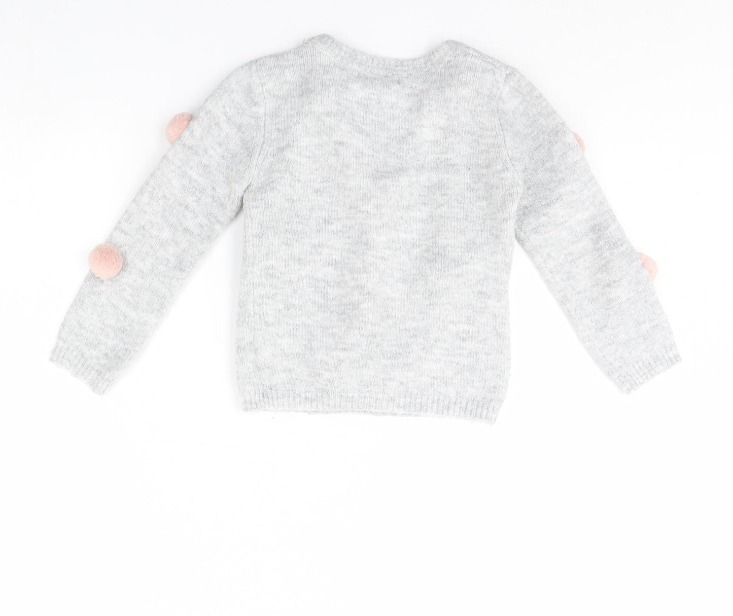 Primark Girls Grey   Pullover Jumper Size 4 Years