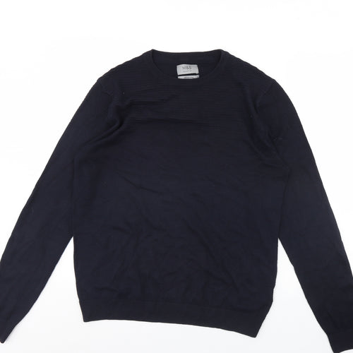 m&s Mens Blue   Pullover Jumper Size M