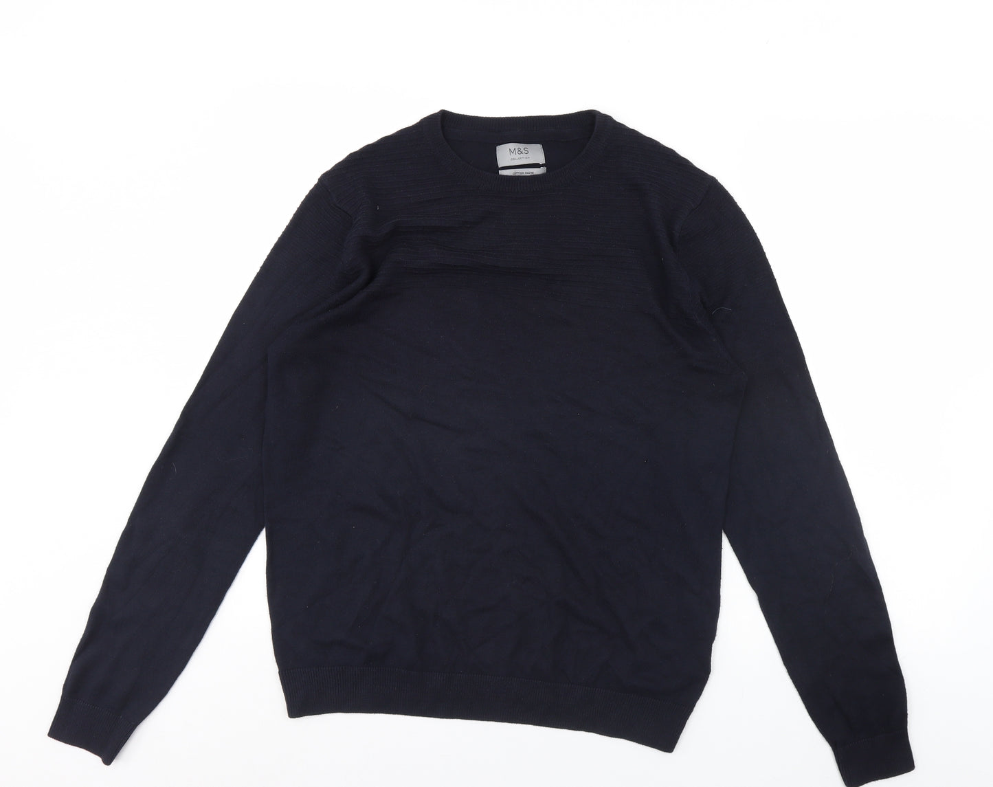 m&s Mens Blue   Pullover Jumper Size M