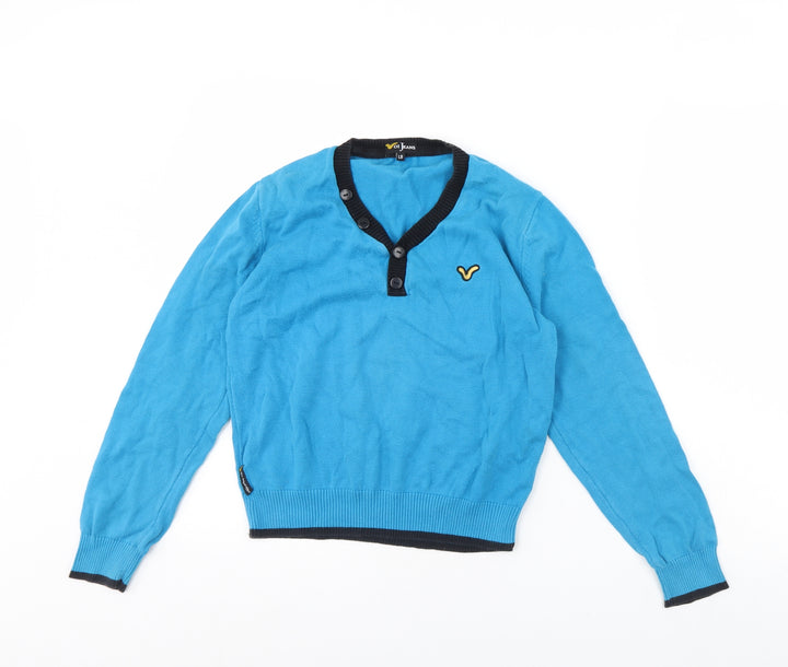 Voi Boys Blue Pullover Jumper Size 12 Years