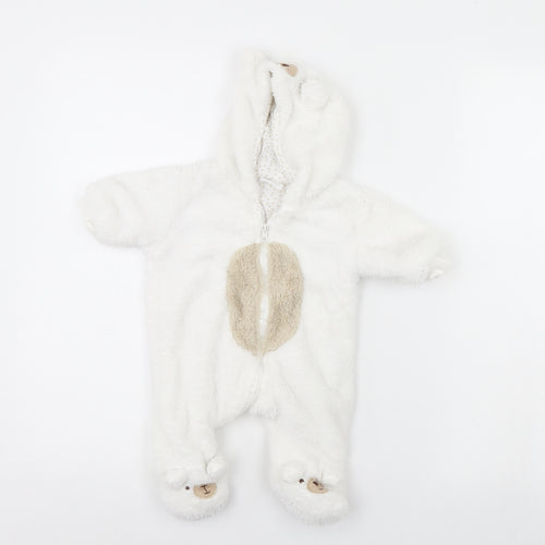F&F Baby White   Babygrow One-Piece Size 0-3 Months