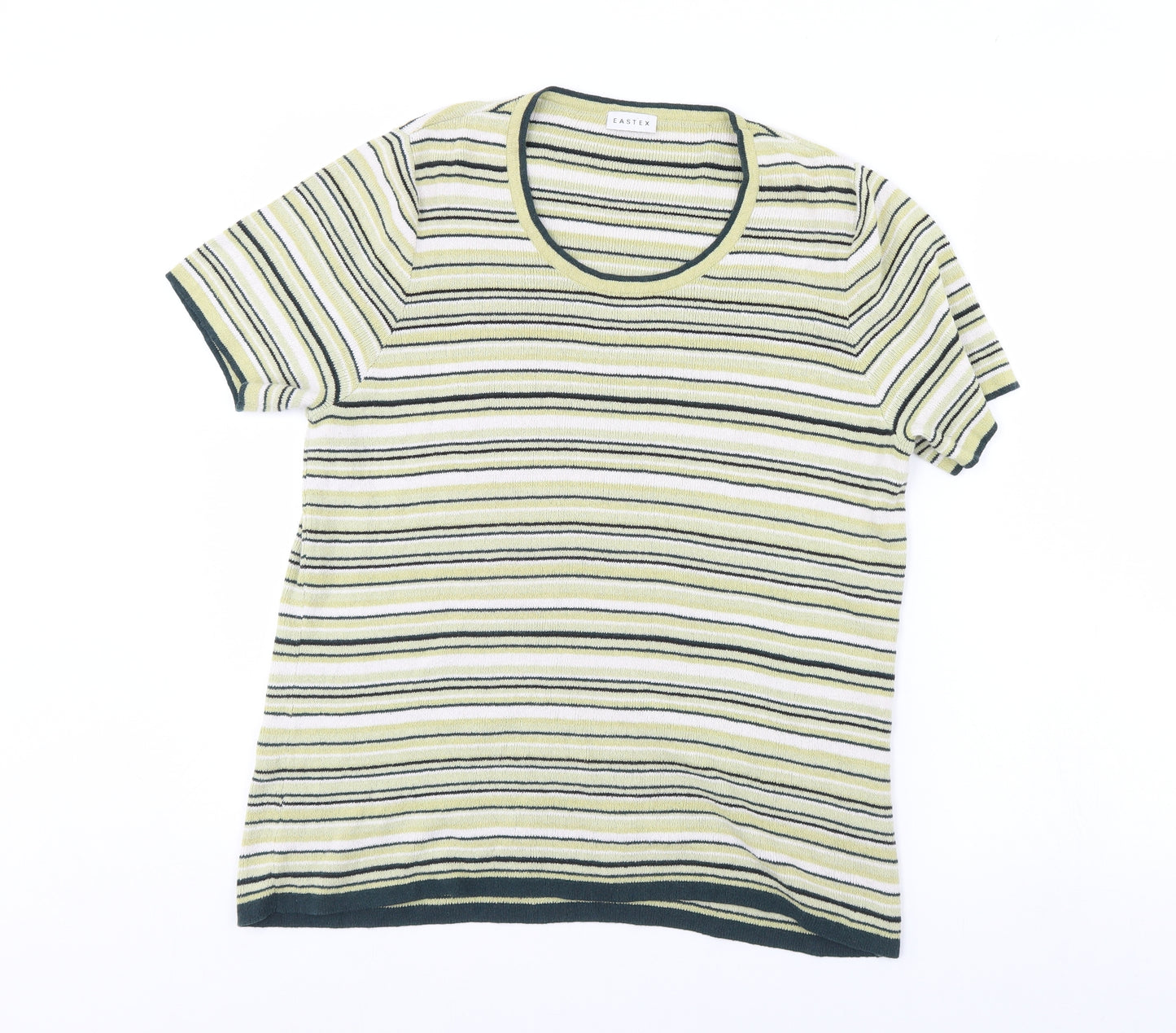 Eastex Womens Green Striped  Pullover Jumper Size 16