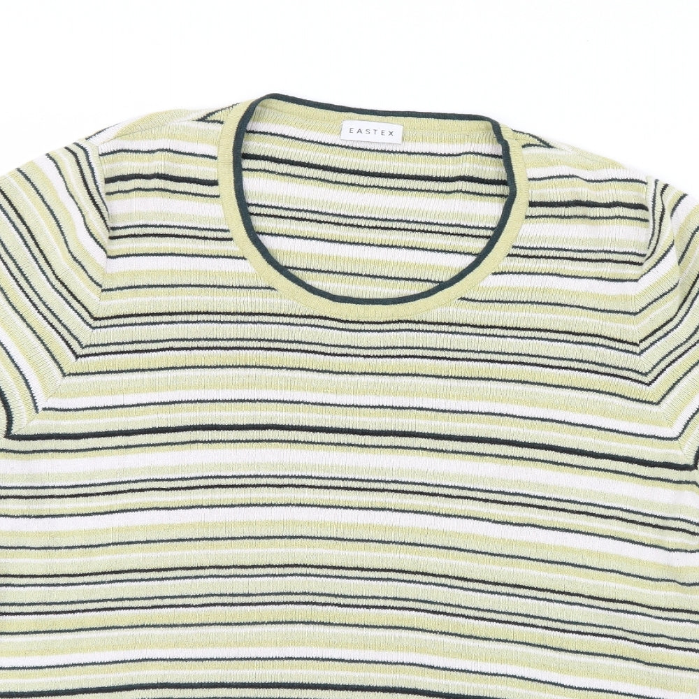 Eastex Womens Green Striped  Pullover Jumper Size 16