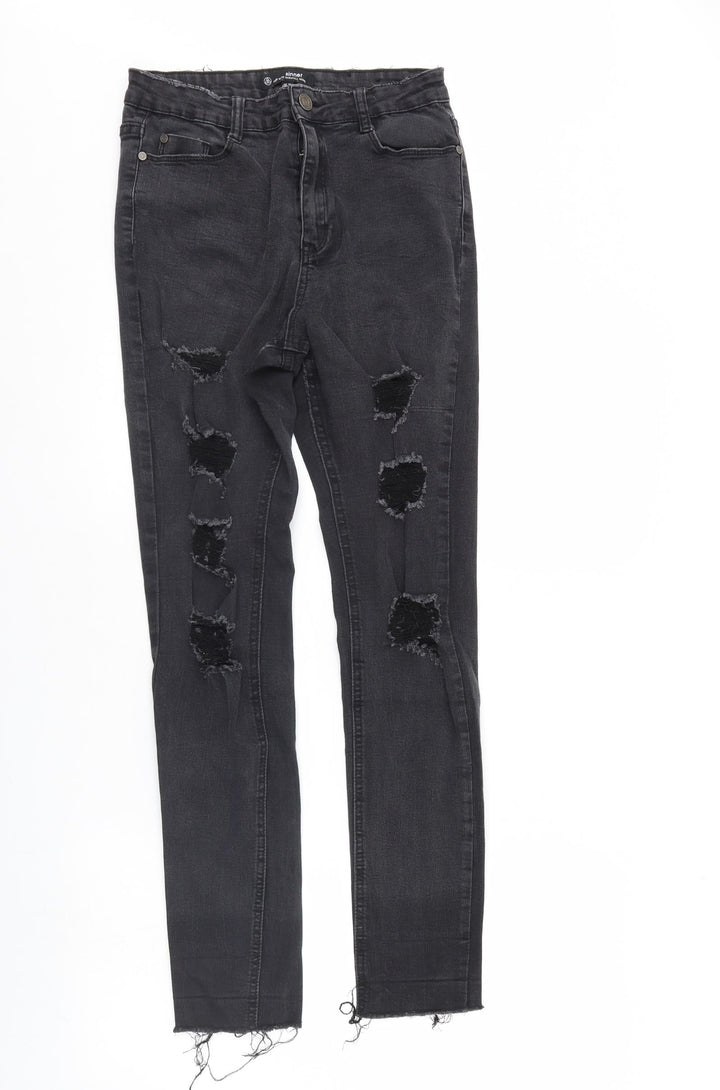Missguided Womens Black Denim Skinny Jeans Size 10 L31 in