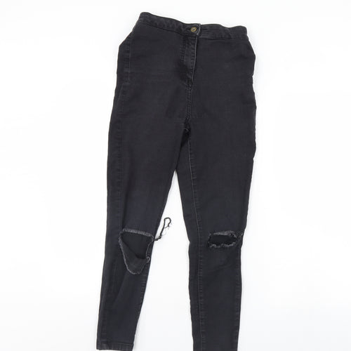 COLLUSION Womens Black  Denim Skinny Jeans Size 26 in L28 in
