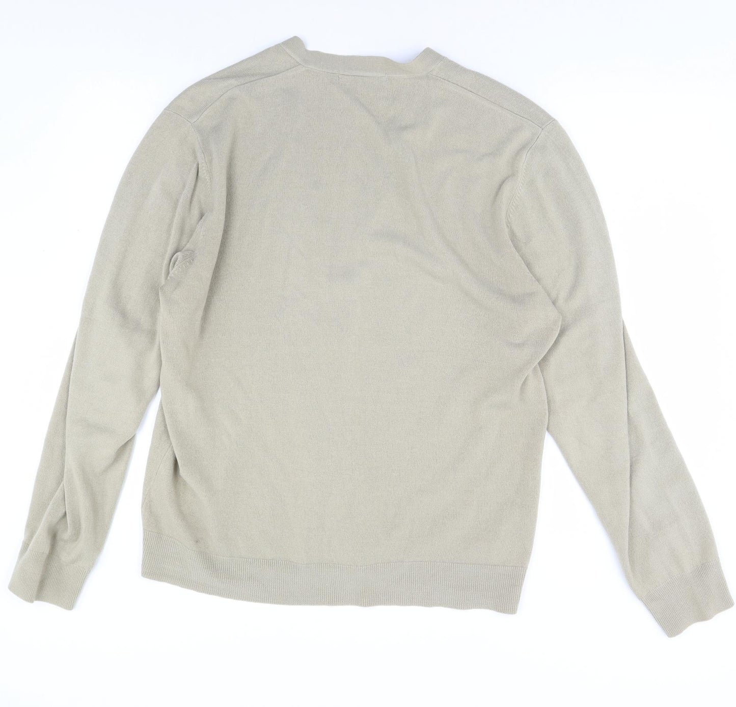 M&S Mens Beige   Cardigan Jumper Size XL
