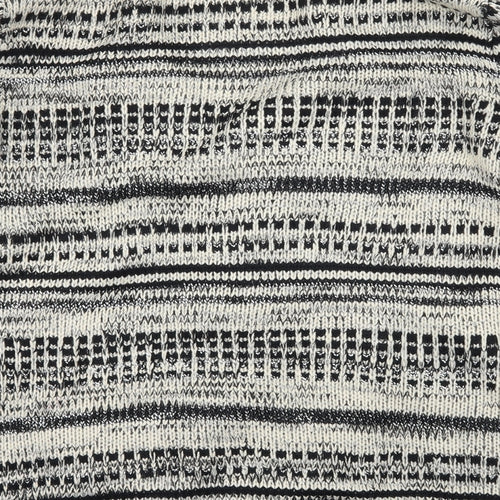 Isle Womens Beige Striped  Cardigan Jumper Size L