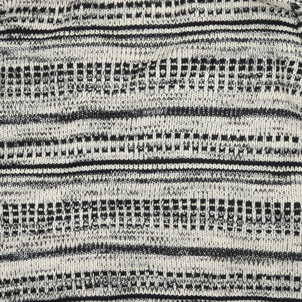 Isle Womens Beige Striped  Cardigan Jumper Size L