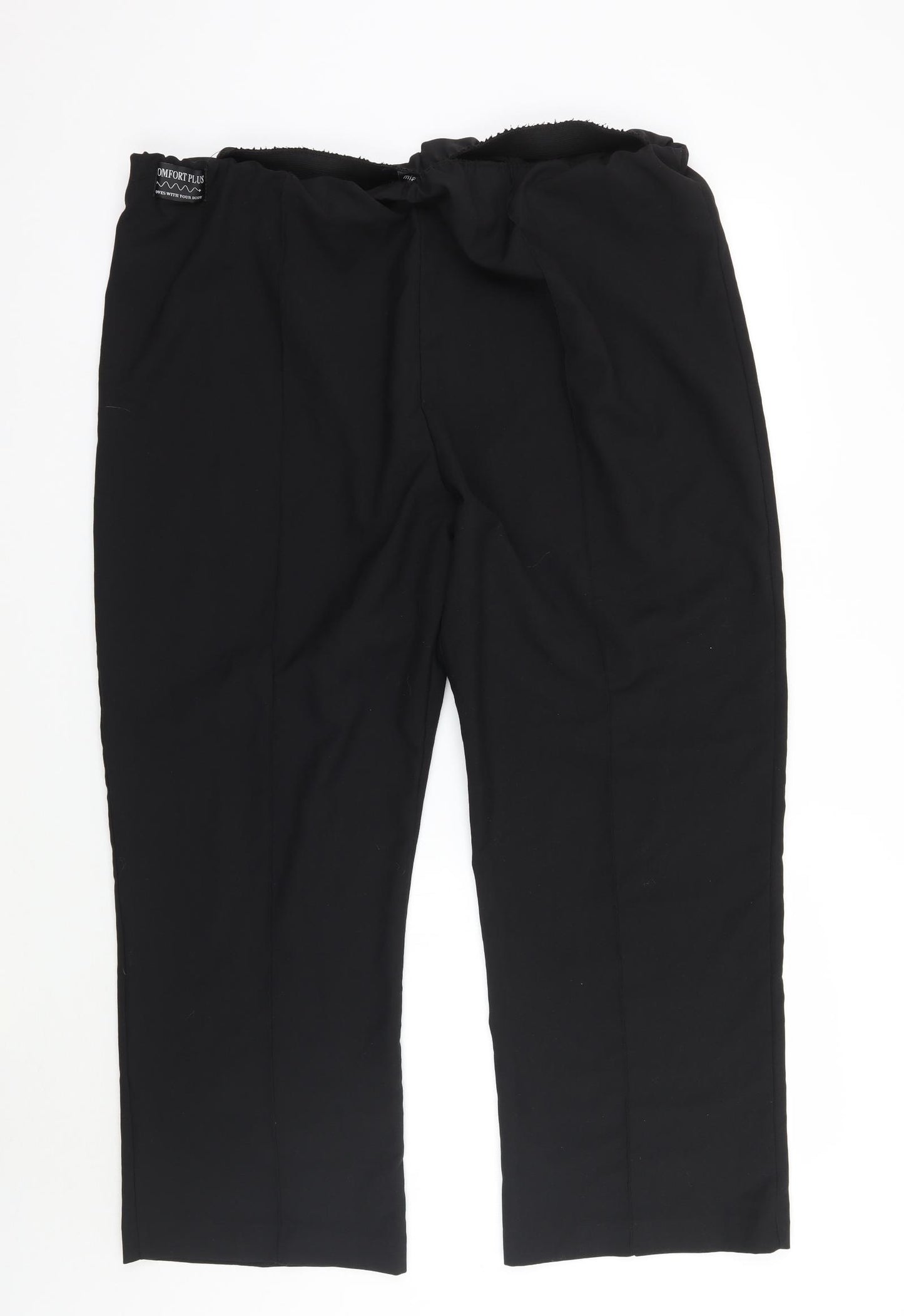 Mia Moda Womens Black   Trousers  Size 22 L26 in