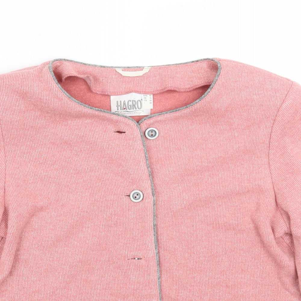 Hagro Womens Pink   Cardigan Jumper Size 16