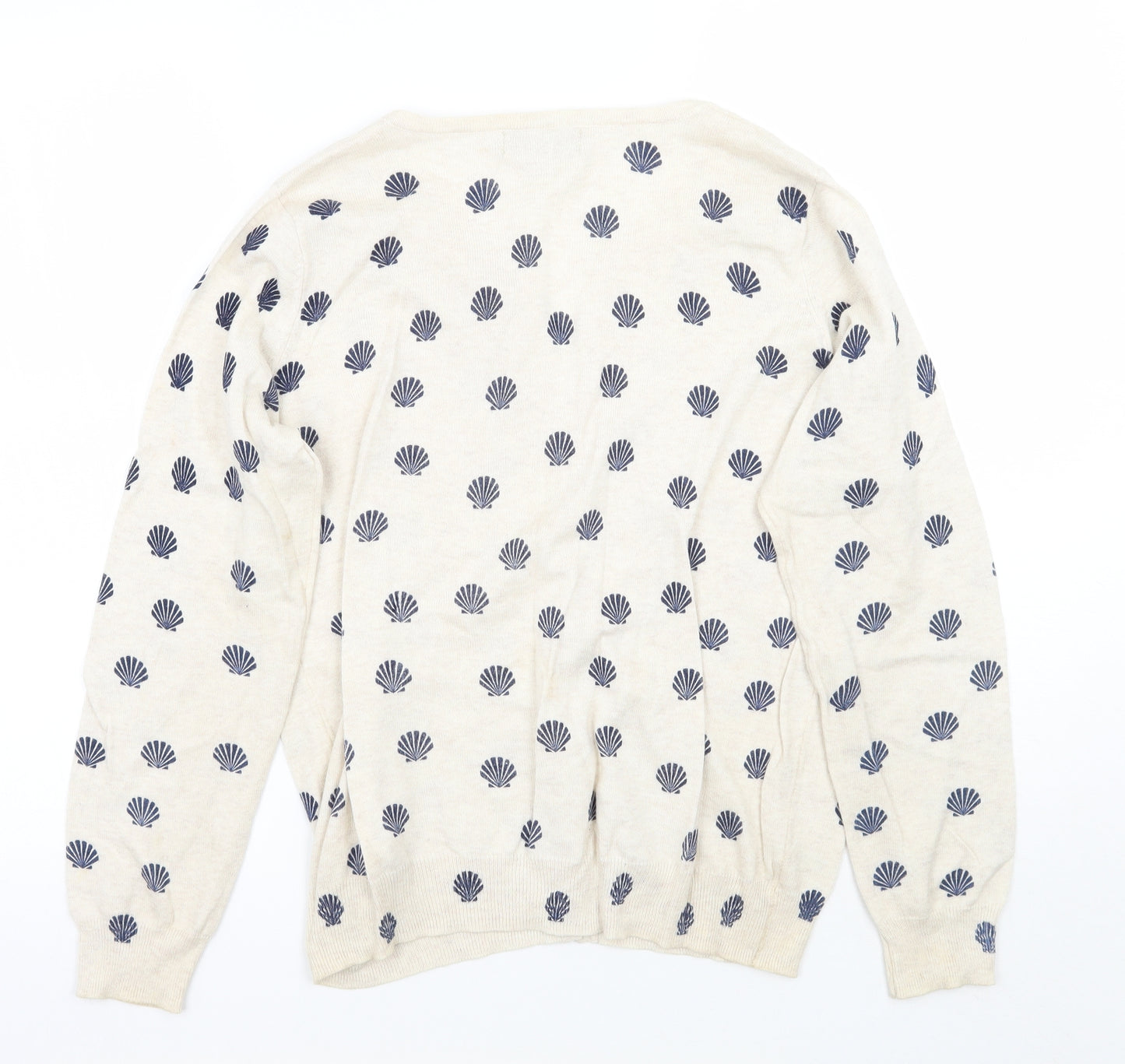 Primark Womens Beige Geometric  Cardigan Jumper Size 14