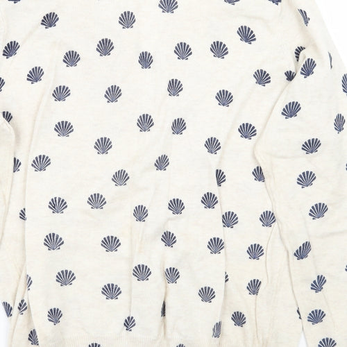 Primark Womens Beige Geometric  Cardigan Jumper Size 14
