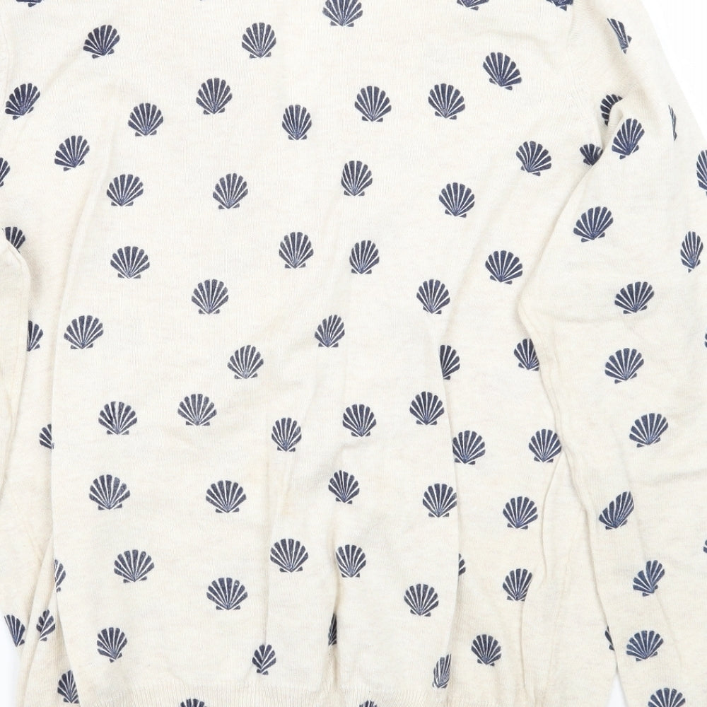 Primark Womens Beige Geometric  Cardigan Jumper Size 14